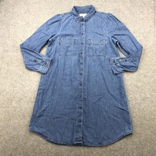 Madewell Dress Shirt Womens Small Blue Denim Long Sleeve Button Pockets Casual