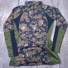 Aubrion Base Layer Top Womens Small Green Camo Quarter Zip Long Sleeve