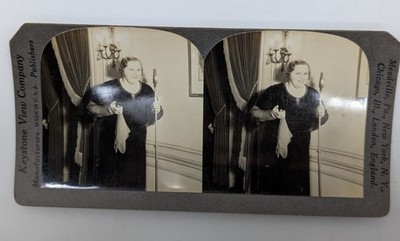 RARE Kate Smith Keystone Stereoview Photograph Card Radio Singer Star