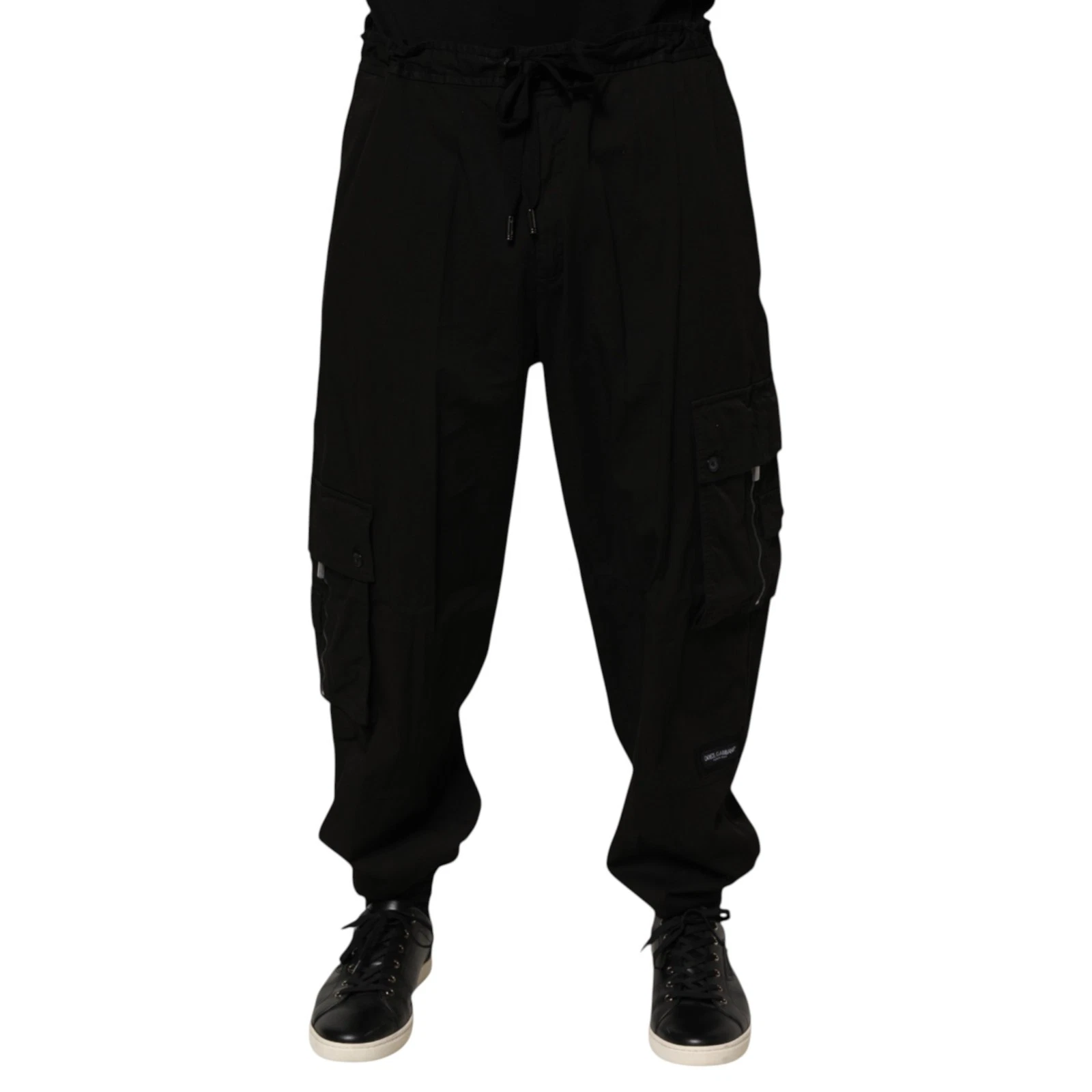 DOLCE & GABBANA Pants Black Cotton Cargo Jogger Sweatpants IT58/W44/XXL 1120usd