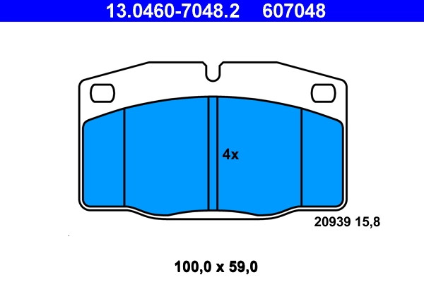 Bremsscheiben-BremsbeläGe-Kit ATE 13.0460-7048.2 FüR OE 16 05 463 - 16 05 463-image