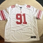 Nike NFL New York Giants Justin Tuck #91 Signed White Football Jersey XXL