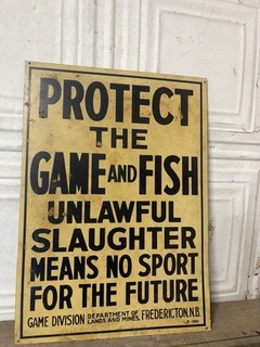 Vintage Fishing National Park Sign Forest Camping Hunting Wildlife Deer Lake