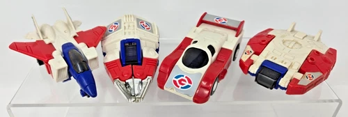 LOT: 4 Vintage 1985 McDonalds Tomy Commandrons Complete Set Gobots Transformers