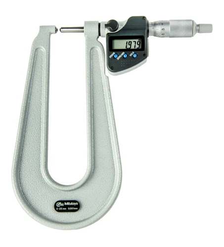 Mitutoyo U-Shape Steel Sheet Micrometer IP65 Waterproof 0-25mm