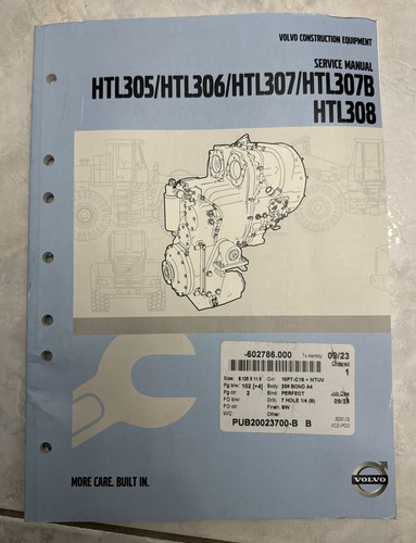 Volvo Construction Equipment Service Manual HTL305/HTL306/HTL307B/HTL308 - 第 1/5 張圖片