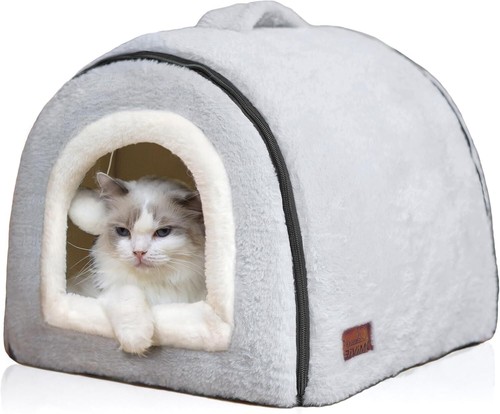 Cat Bed for Indoor Cats,Foldable cat cave,Anti-Slip & Water-Resistant Bottom,cat - Bild 1 von 9
