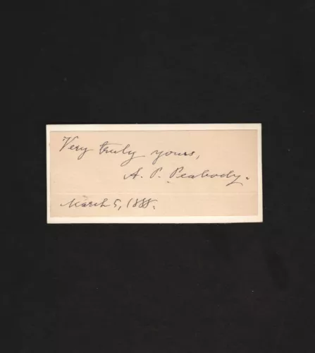 clergyman Andrew Preston Peabody SIGNED Unitarian Harvard North American Review