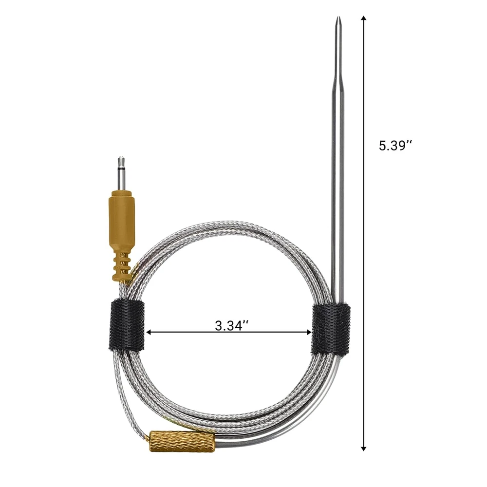 Meat Thermometer Colored Probes 6-Pack Set, 47 Inches Stainless Probes Only Comp Meat Thermometer Colored Probes 6-Pack Set, 47 Inches Stainless Probes Only Comp