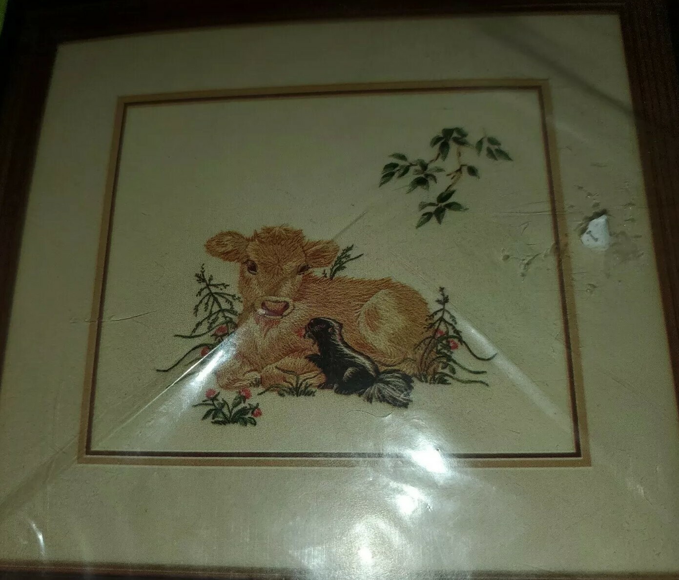 CREATIVE EXPRESSIONS Needlepoint Kit 1234 Innocent Babe Calf Skunk