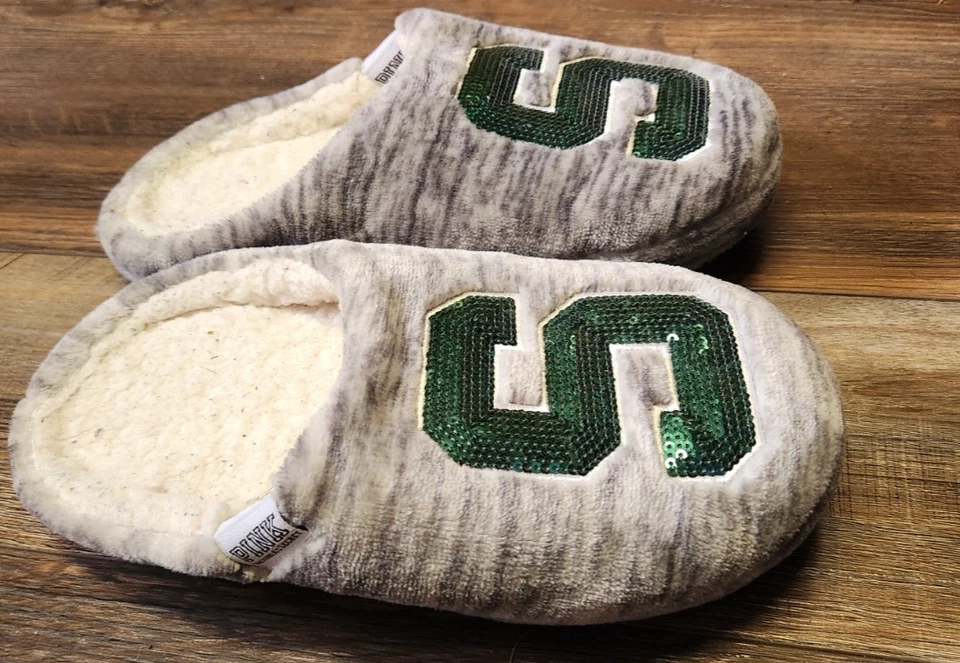 Victoria Secret By Pink 密歇根州立斯巴达拖鞋 S 码 — 第 3/4 张图片