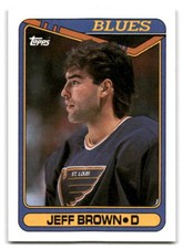 Jeff Brown 1990-91 Topps HOCKEY #295 St. Louis Blues