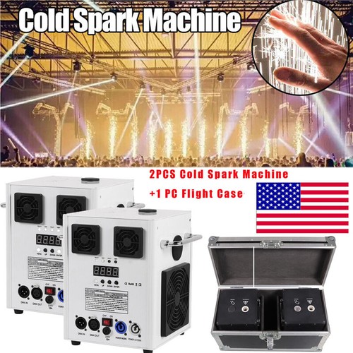 700W Cold Spark Machine Flight Case DMX Effect Firework Stage DJ Party Wedding