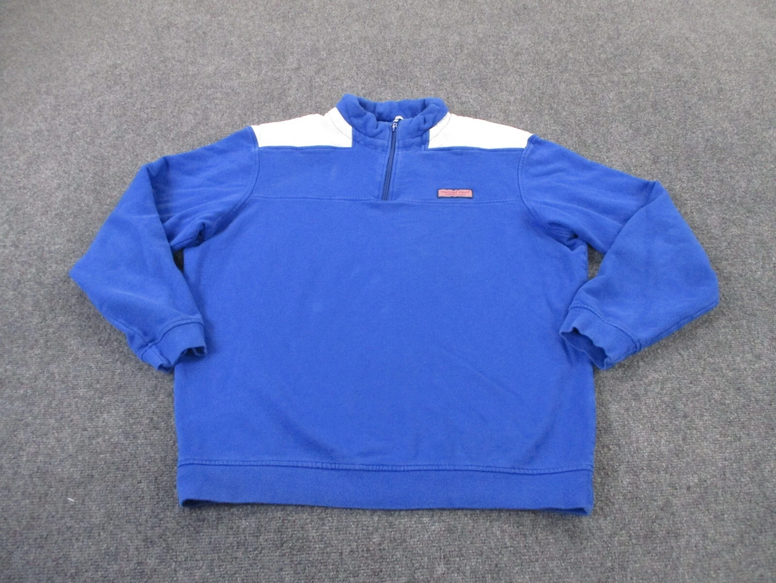 Vineyard Vines Jacket Mens L Blue Pullover Preppy Outdoors Sweater Golf Adult