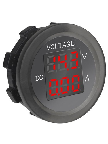 LED Dual Digital Display Volt Meter Ammeter Voltage Round Car Voltmeter Amp 12V - Picture 13 of 16