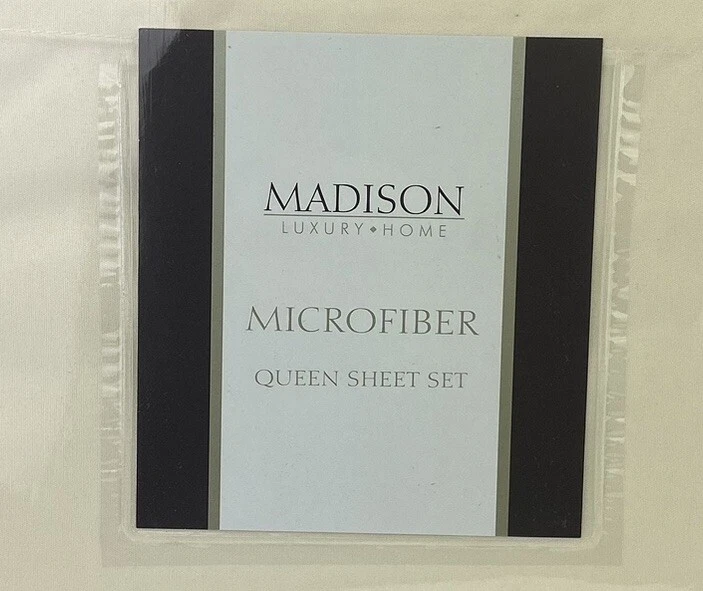 Madison Microfibra Queen Juego de Sábanas 4 Piezas Bolsillos Extra Profundos Beige NUEVO Foto 3 de 3
