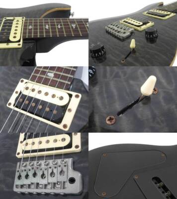 PRS SE Custom24 Gray black ソフトケース付き PRS SE CUSTOM 24 Quilt Gray Black 【現物画像/約3.4 s】 ポール