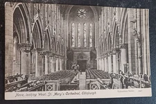 vtg postcard Nave looking west St Mary's Cathedral Edinburgh Scotland Valentines