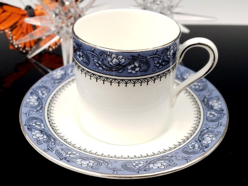 Aynsley Englisch Blau Nebel Doppel Normal Demitasse Knochen China Espresso Box Set - Bild 21 von 24
