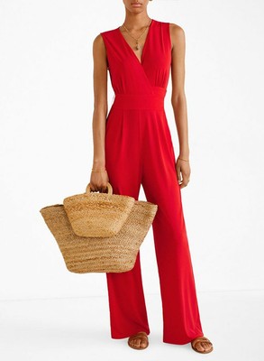 mango red jumpsuit