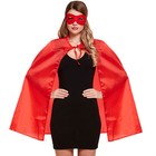 Sehr schöner roter Umhang Superheld Maske Film Damen Held Cape Superhero Hero