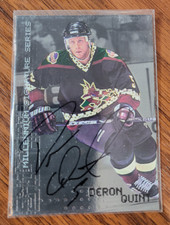 1999 ITG Hockey Millennium Signature series #192 Deron Quinn Auto