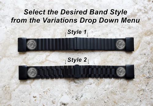 Anchor Engraved Black Band for Garmin D2 Mach 1 Pro & Instinct 3 50mm, 2X, B-AN1 - Picture 5 of 13