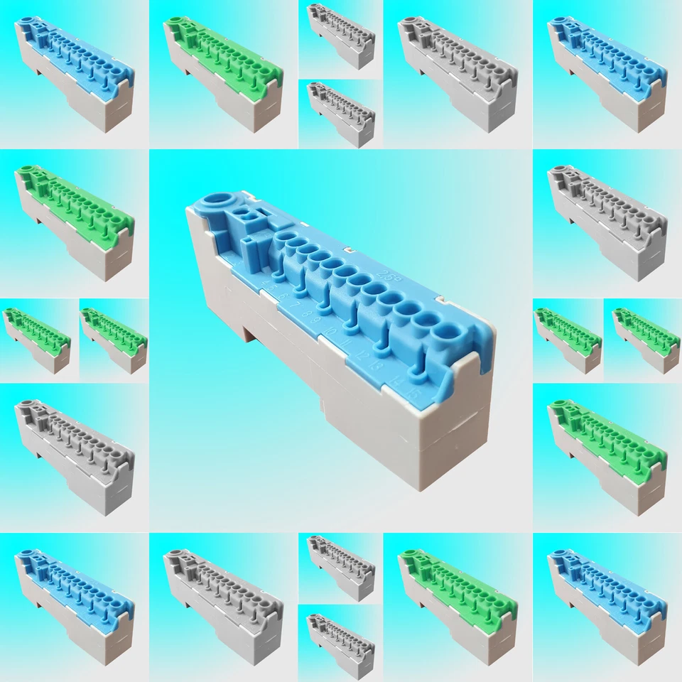 MARKENLOS Pollmann Abzweigklemme Schutzleiter Klemmen minimodular Klemmblöcke Schutzklemme