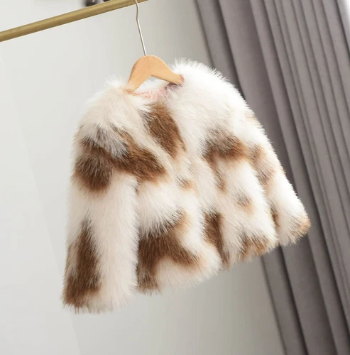 Winter Kids Faux Fur Baby Thick Parka Girl Warm Jacket Coat Outerwear Children - Picture 7 of 40