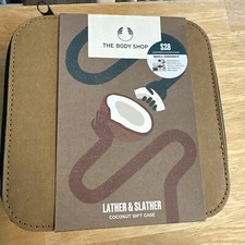 6pc The Body Shop Lather  Slather Coconut Gift Case Set Special Edition BNIB