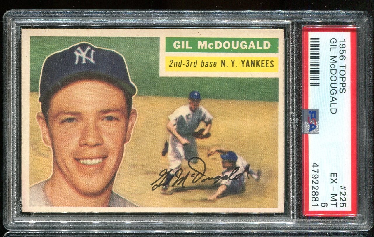 1956 Topps #225 Gil McDougald PSA 6