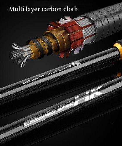 Telescopic Carbon Fiber Fishing Rods Ultralight Spinning Rod High Sensitive Fast - Afbeelding 61 van 87