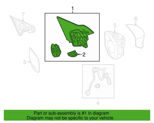 Honda 76208-T2F-A11 Right, Front Door Mirror Bracket 13-17 Accord New, Genuine