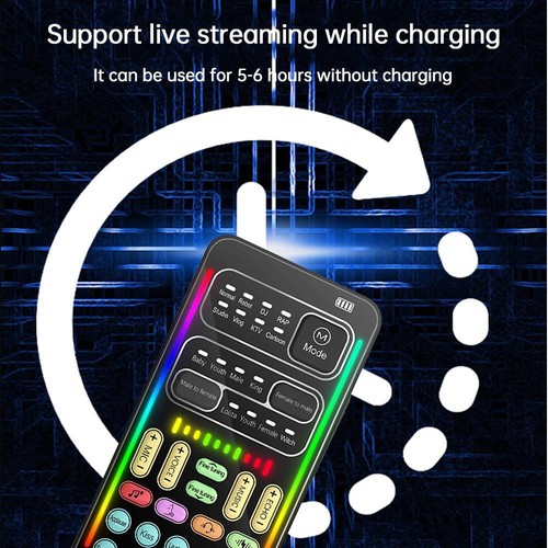 I9 Voice Changer Full Kit Multiple Audio Bluetooth Live Sound Cards 7063 - Imagen 11 de 24