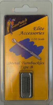 GasPatch Models 1/32 METAL TURNBUCKLES TYPE B (30 Pieces)
