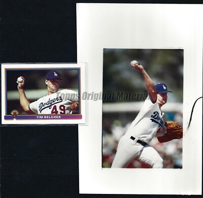 Tim Belcher Dodgers 1991 Topps Bowman Original Extra Photo 5x8 Vault Archives