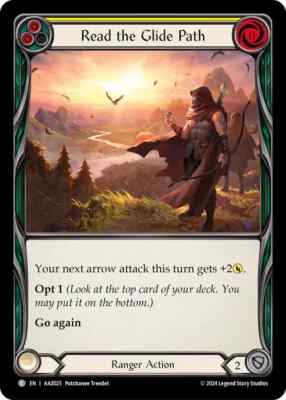 (X4) Read the Glide Path (Yellow) AAZ025 Play Set Common Azalea FaB TCG NM