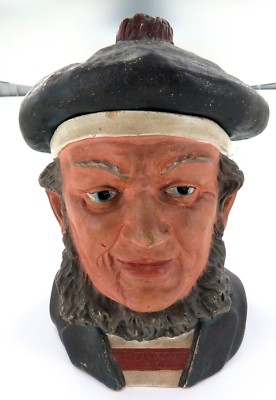 bernard bloch tobacco jar RARE 1800's LARGE POTTERY JAR. NICE CONDITION Tobacco jar slip Magistrate Bernard
