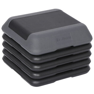 Adjustable High Step Aerobic Platform with 4 Risers Training Device 16'' x 16''