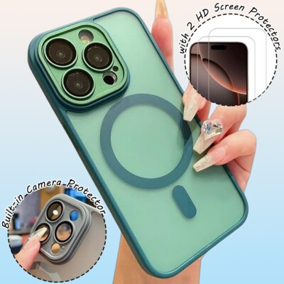 Shockproof Mag Safe Case For iPhone 16 15 14 Pro Max 13 12 11 Camera Lens Cover
