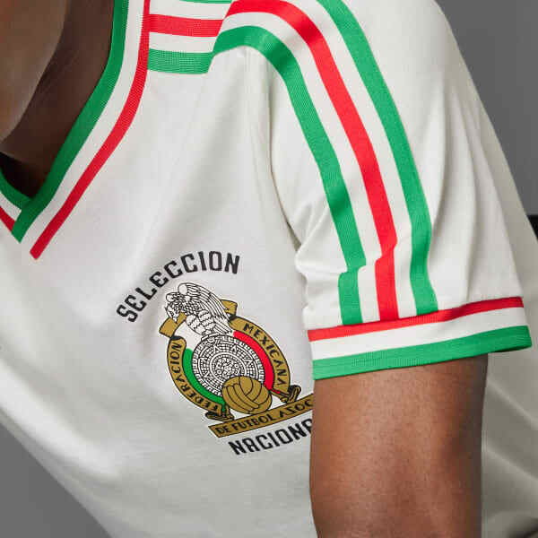 adidas Mexico 1985 Away Mens Soccer Jersey Cloud White Asia-Fit
