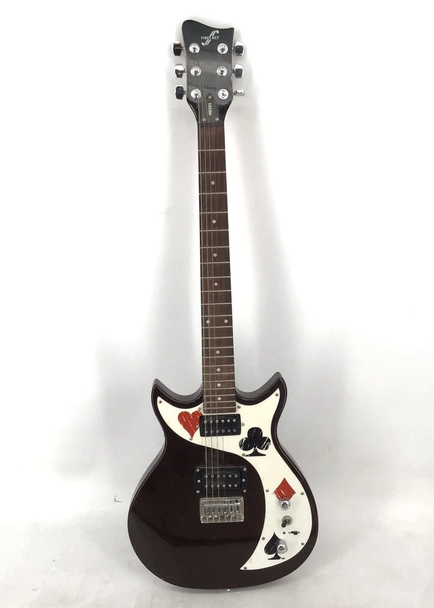 First Act ME321 Black White 6 String Electric Guitar
