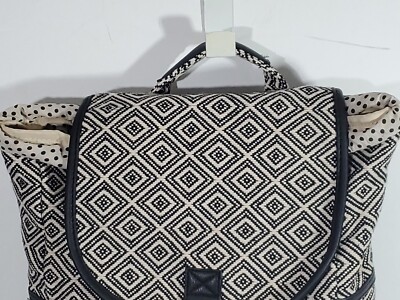 Madden Girl Bookbag Backpack Rucksack Ivory Black Med Embroidery Diamond Pattern 1?fmt=auto main image 3
