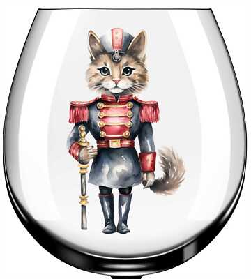 X12 Katze Nussknacker Weihnachten Glas Vinyl Aufkleber Sticker Farbe xc252