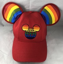 Disney Parks WDW Mickey Mouse Ears Rainbow Pride Baseball Dad Hat Cap