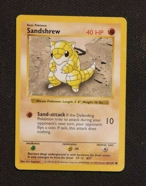 1999 sandshrew pokemon card value Pokemon Graded: Sandshrew 1st Edition 62/102 Base Set (1999) PSA 10