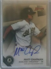 2015 Bowman Best Matt Chapman Oakland Athletics Baseball Card