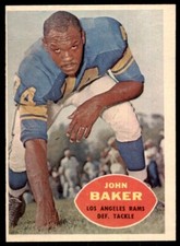 1960 Topps John Baker Rookie Los Angeles Rams #70