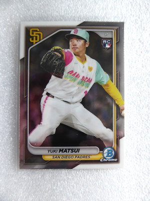 Yuki Matsui Rookie Card 2024 Bowman Chrome San Diego Padres #51