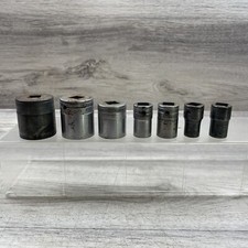 Snap On USA Socket Set 1/2” Drive 12 Point 1 3/16 + 1 1/8 + 1 + 19/32 + 11/16 +